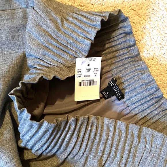 NWT J.Crew gray pull on skirt - Picture 4 of 6
